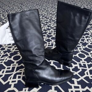 Santana Canada Black Leather Riding Boots Waterproof Knee High Sz 9M